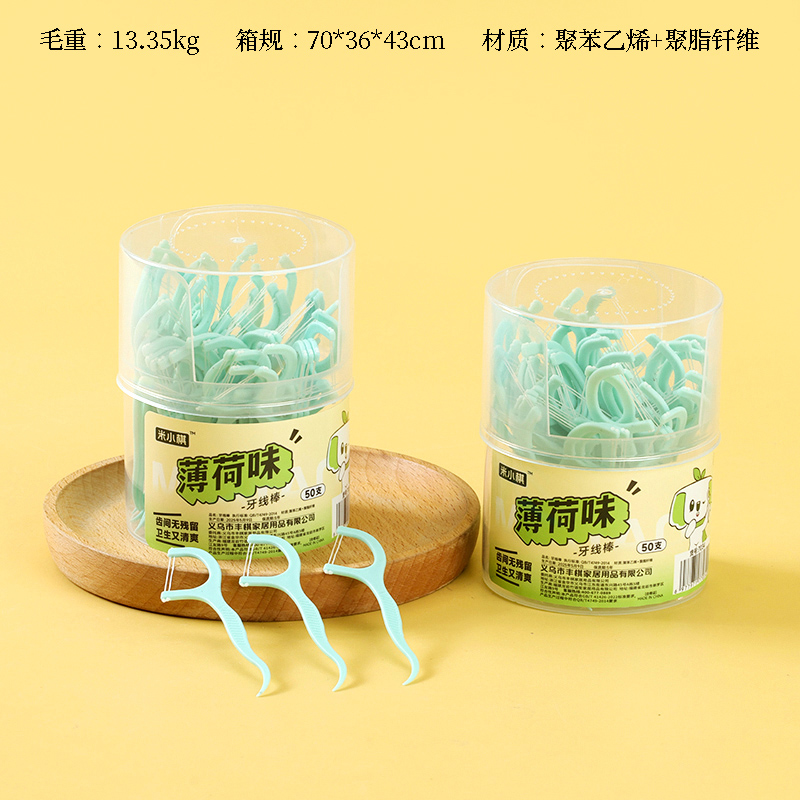 Mi Xiaoqi 7034 round box mint dental floss 50