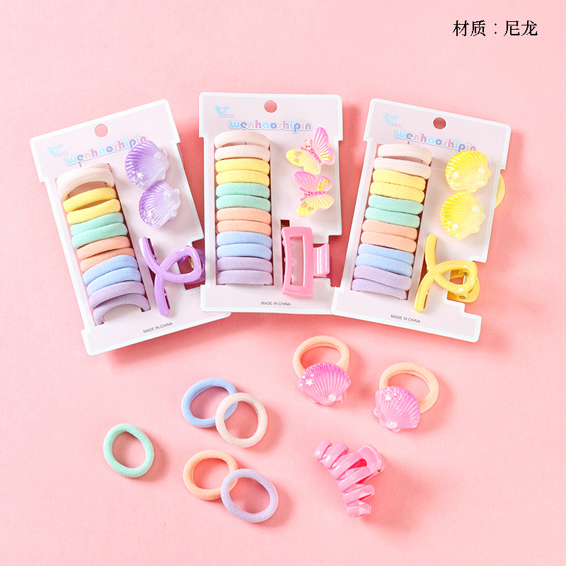 Boxed color duck clip rubber band children's set