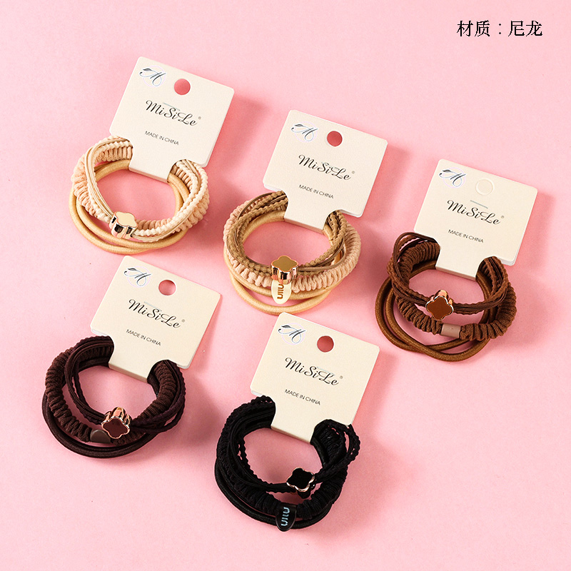 Curry color lucky grass accessories rubber band (3)