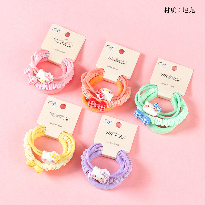 Color large bow tie KT accessories rubber band (3)