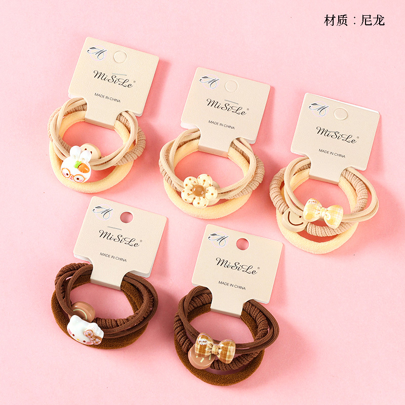 Curry color bow tie KT accessories rubber band (3)