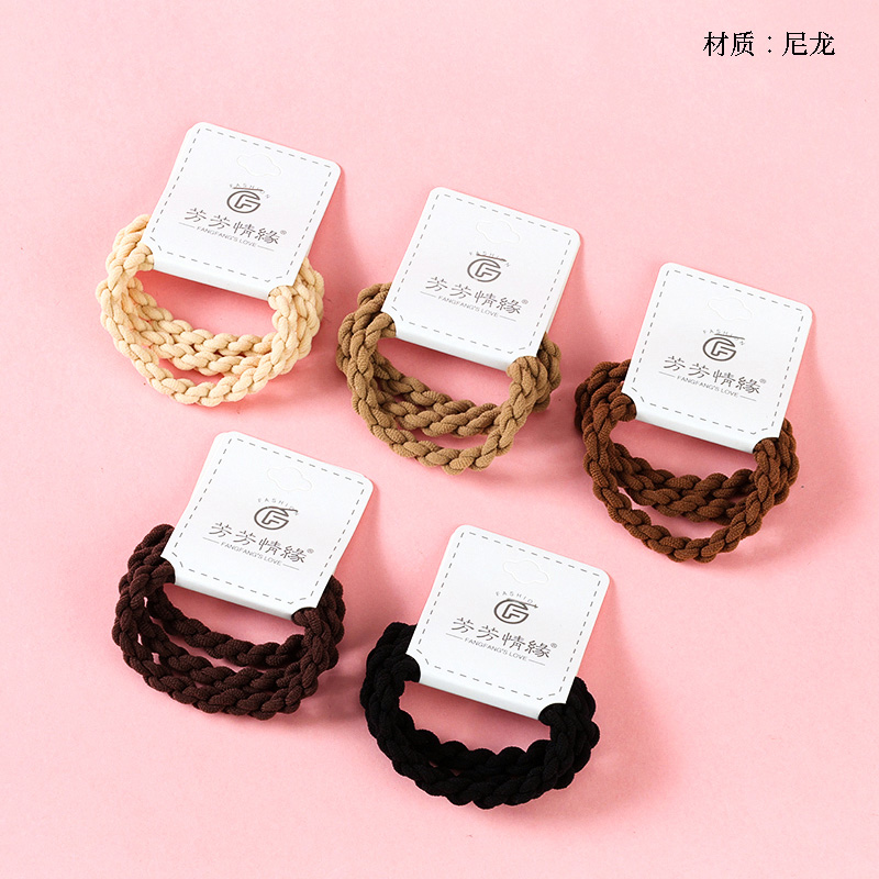 Three thick curry braid bands