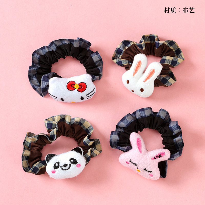 Boxed plush cartoon plaid large intestine ring