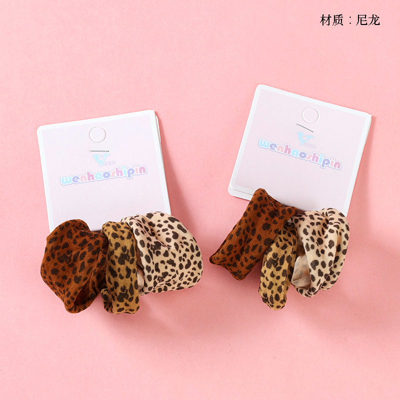 Hangka Leopard Print 3 Cotton Leather Tendons