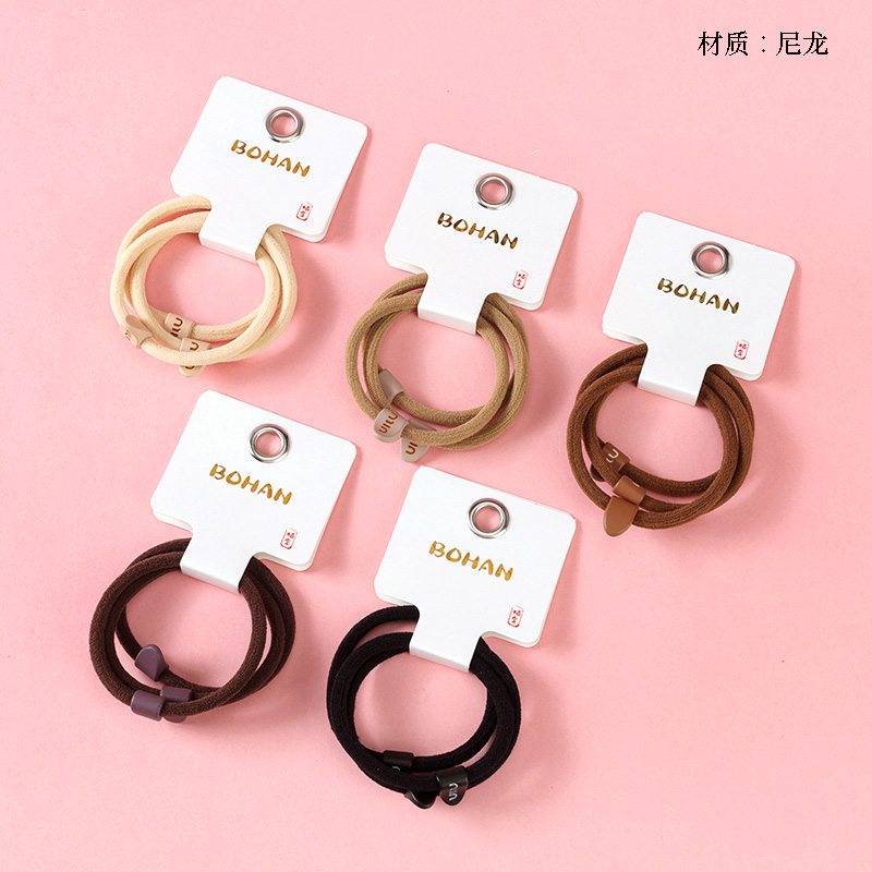 Boxed three curry color accessories rubber band