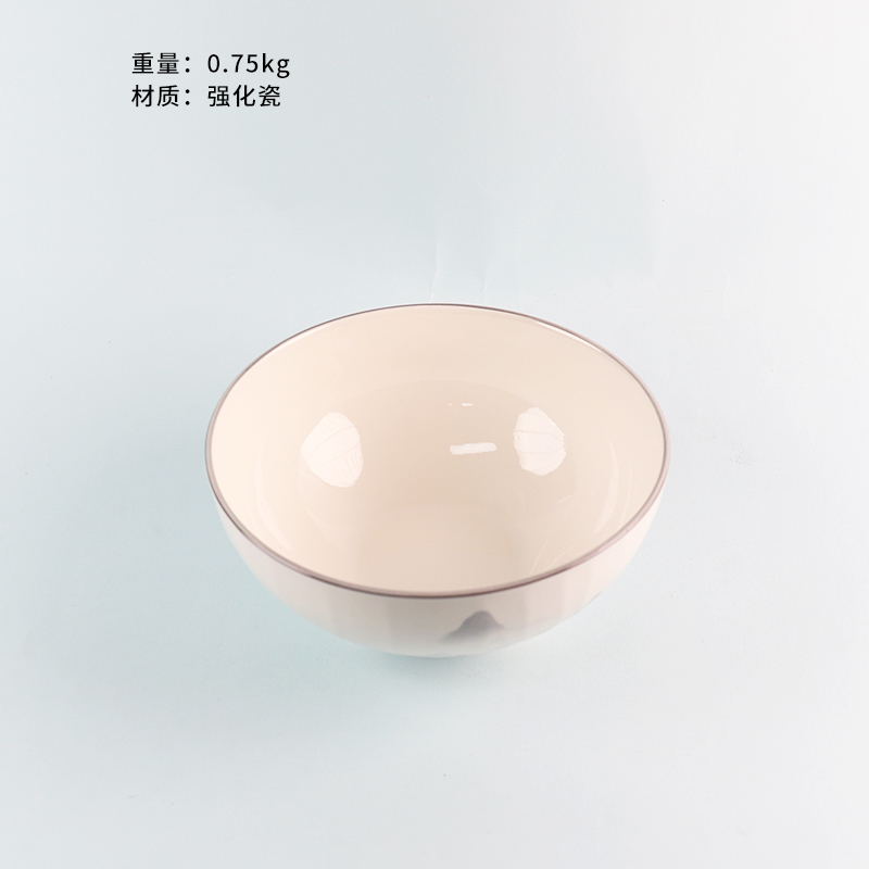 8 inch landscape painting amber bowl (203mm)