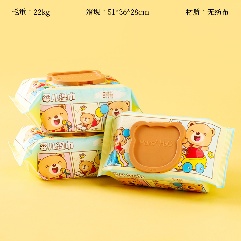 HR-2580 Happy Bear Wet Wipes (60 pieces)