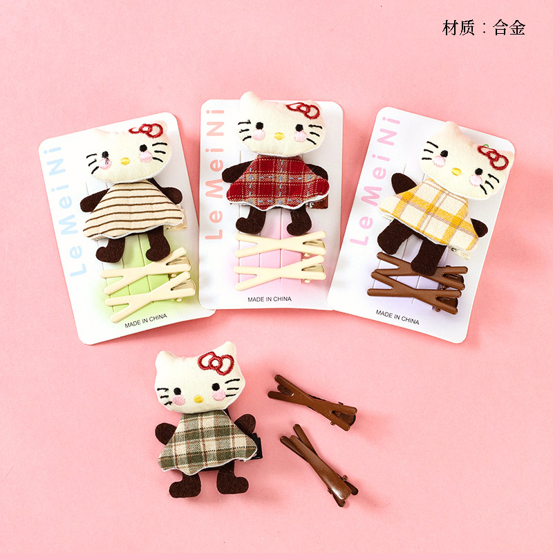 Boxed cotton-filled KT cat duck clip set
