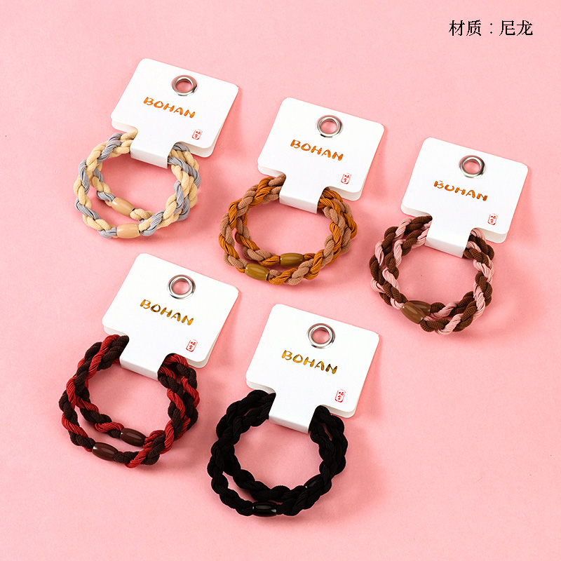 Boxed three two-tone woven twist bands