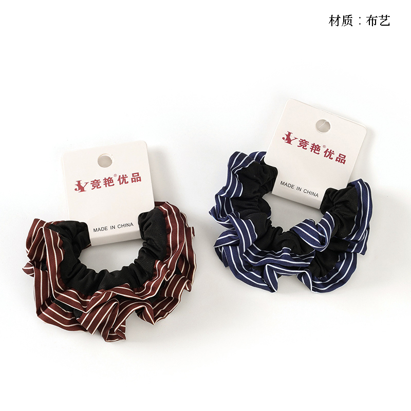 Two blue-striped lace large intestine rings