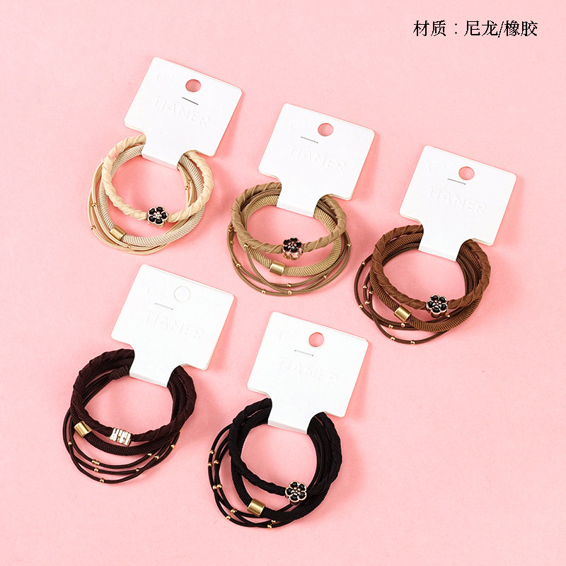 Three milk tea flower accessories rubber band