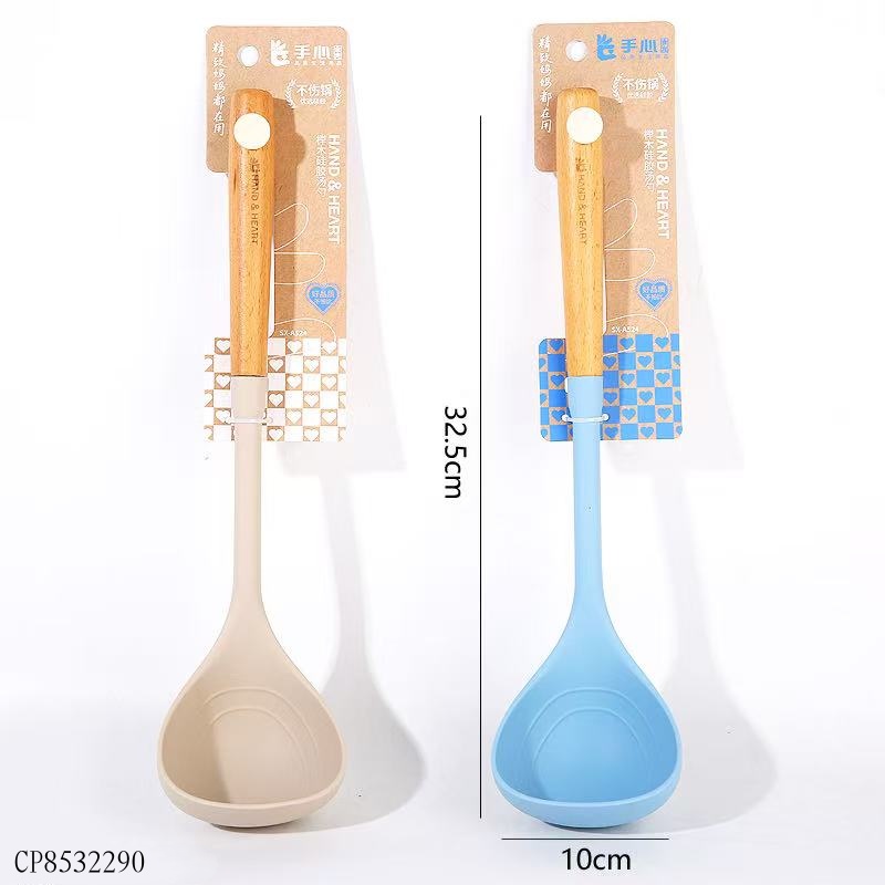 524 Beech Wood Silicone Soup Ladle (1 x 24)