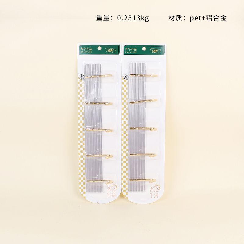 150 Light Luxury Acrylic Rectangular Five Row Sticky Hook