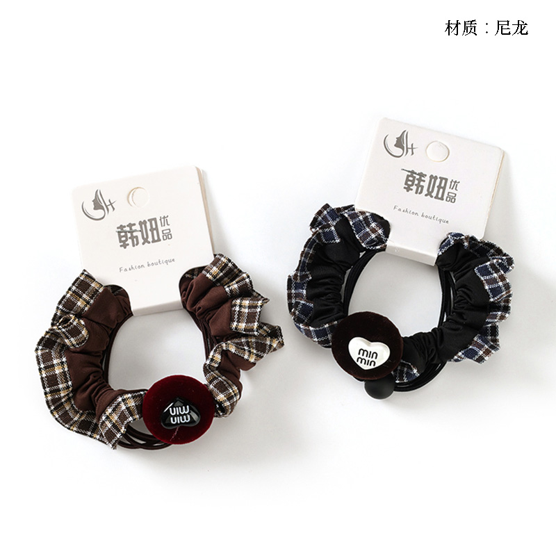 Flannel love buckle accessories rubber band (2)