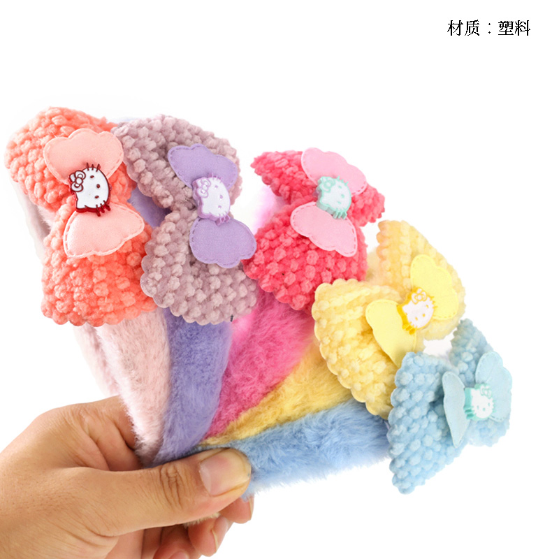 Color bow tie accessories plush buckle