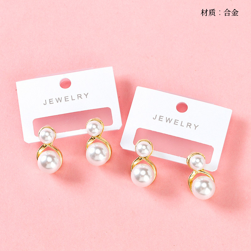 Vintage Gourd Pearl Stud Earrings