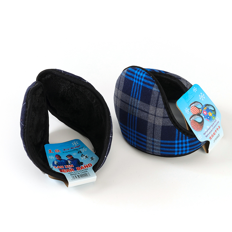 Check print earmuffs