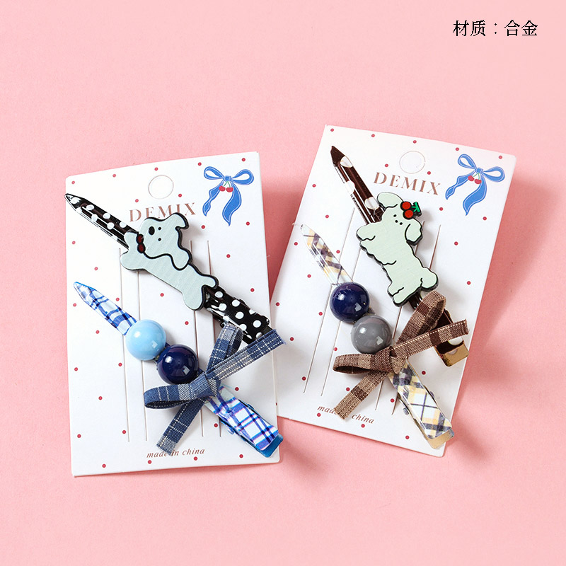 Boxed Bowknot Puppy Accessories Pointed Duck Clip