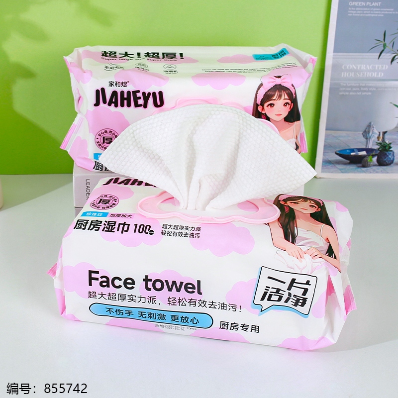 2220 Pink Large Kitchen Wet Wipes