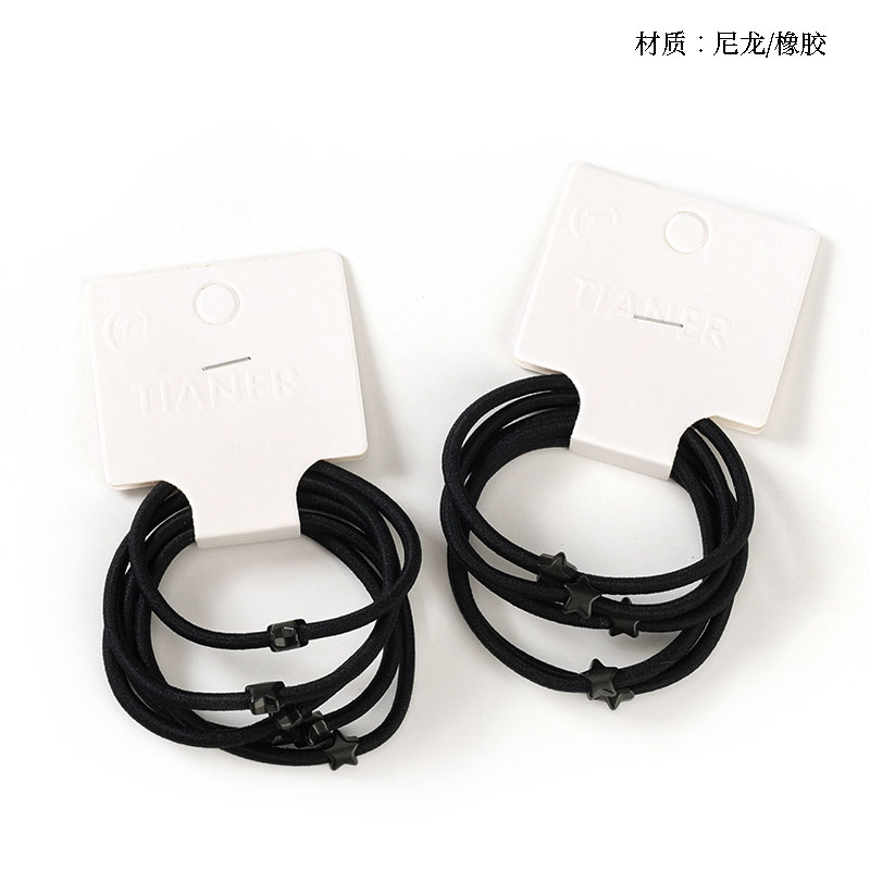 Boxed five black base rubber bands