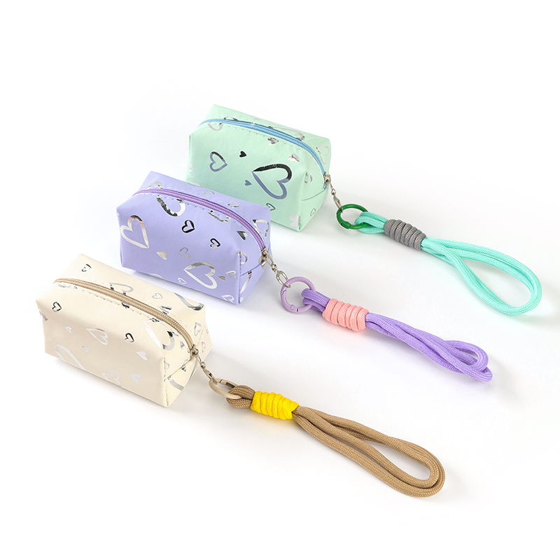 Gold Powder Peach Heart Handbag