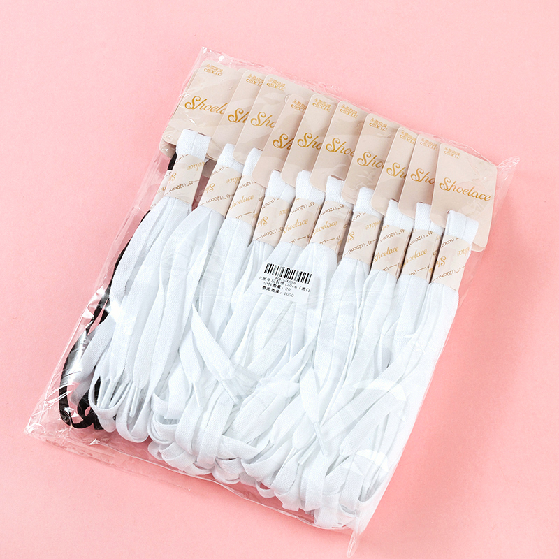 8 PCT single-layer shoelace 120cm (black and white mixed color)