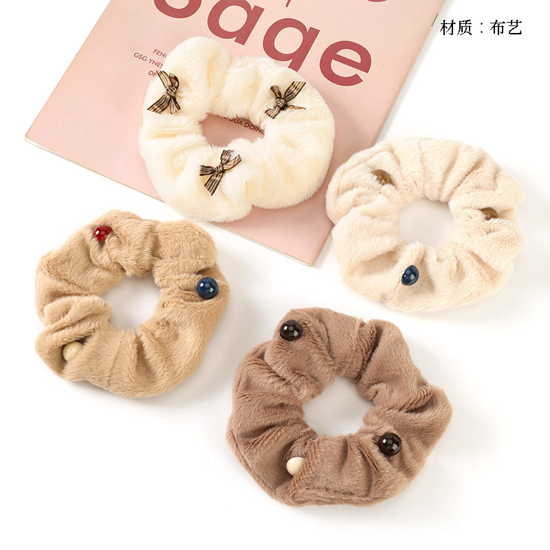 Basket milk brown bow tie beads large terry (boxed)