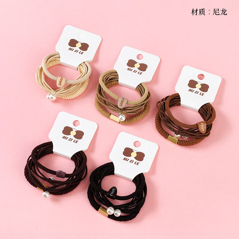 Milk tea pearl accessories combination rubber band (4)