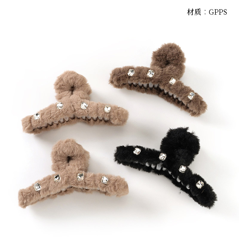 13cm milk tea colored zircon hairy claw