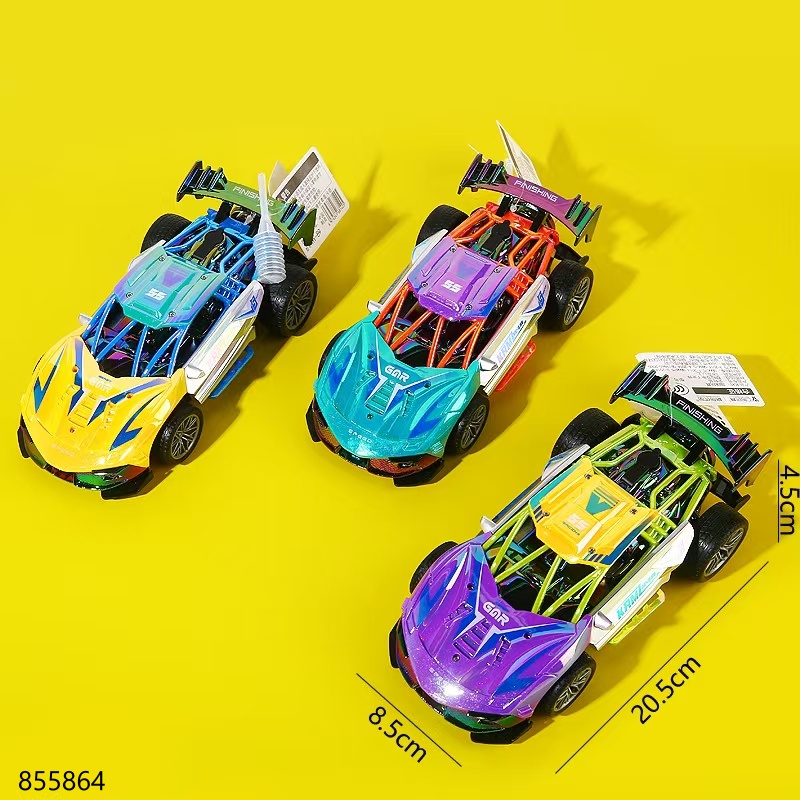 HY-89 Neon Paint Shell Pull-Back Spray Car Toy (1 x 6)