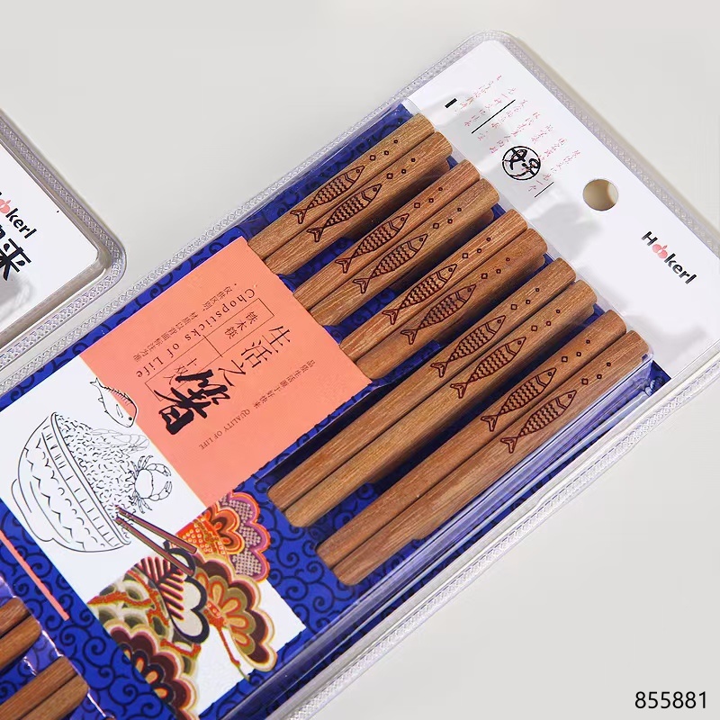 Carved Ironwood Chopsticks 10 Pairs 6391