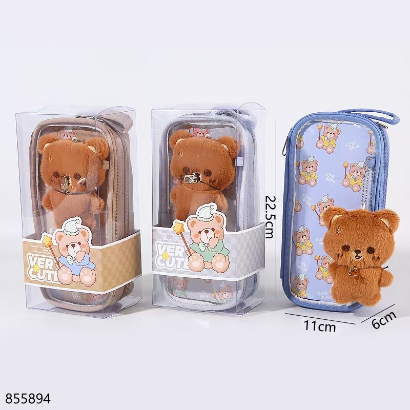 6072 Trendy Bear Pencil Case 1 x 3