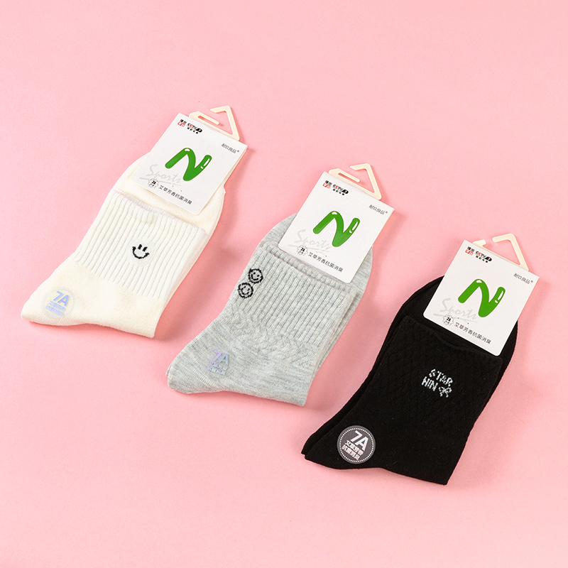 W06 sport gray women cotton socks