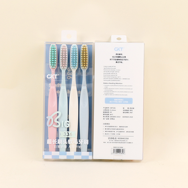 CKT336 long brush head soft bristle toothbrush (4 Pack) - Image 3