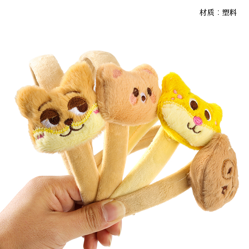Cartoon plush doll head buckle