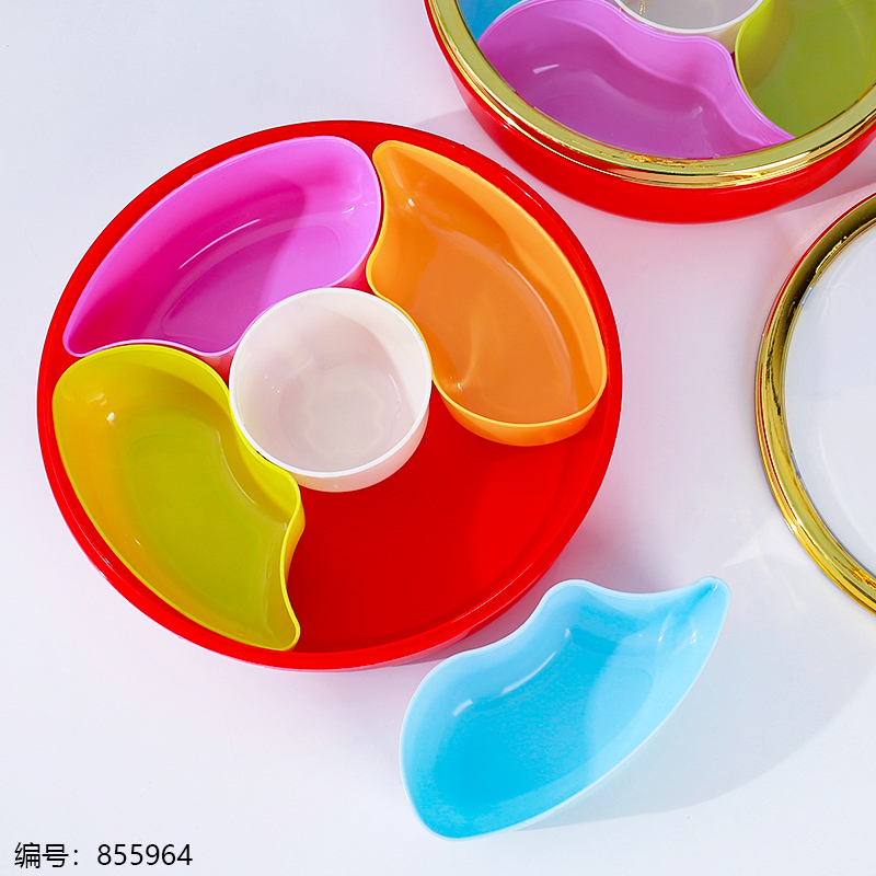 0990 Round Gold-Rimmed Candy Box