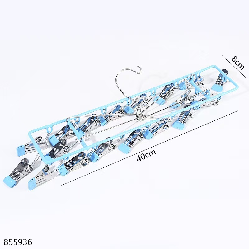 PVC Dipped Rectangular 18-clothes Peg Mixed Color-0053