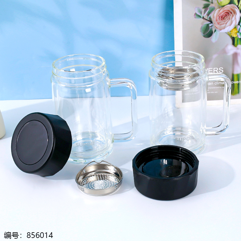 125 Double-Layer Glass Office Cup 450ml