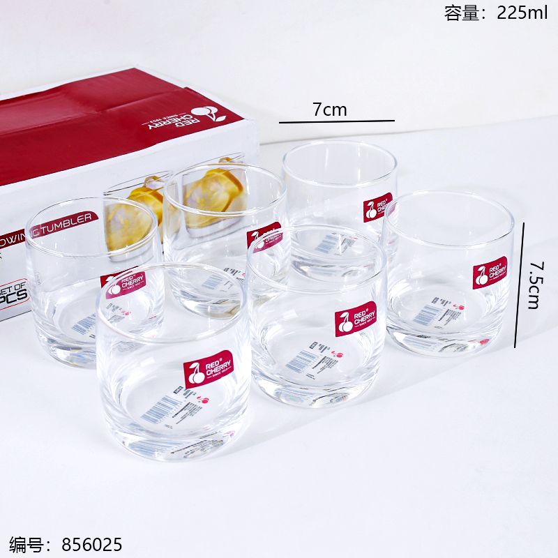 Glass Water Cup 225ml Single 5301