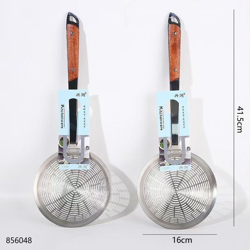 1822-16# Punch Hole Wooden Handle Strainer (1 x 10)