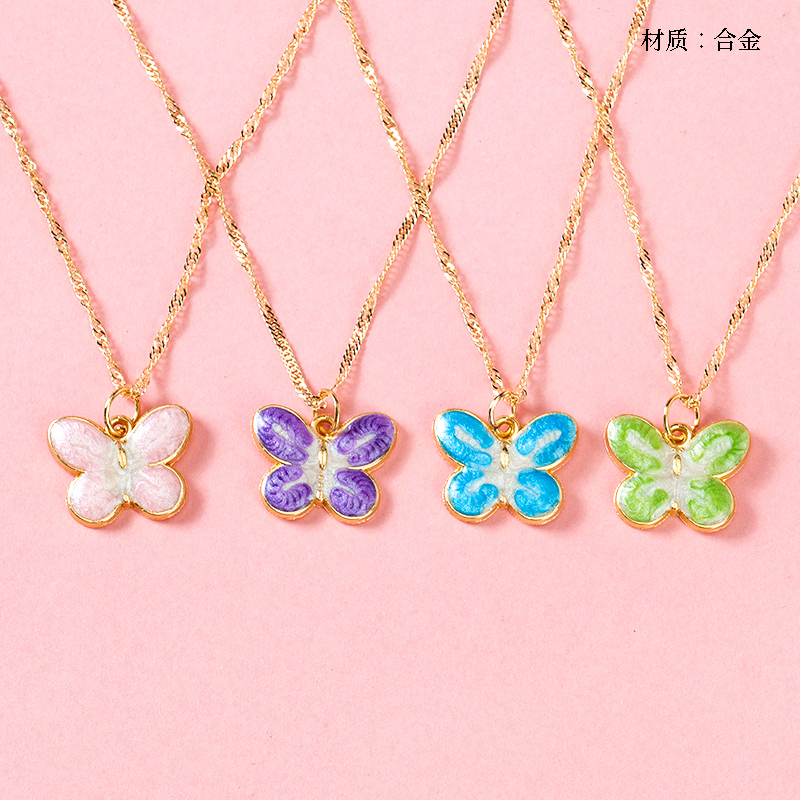 Exquisite Drip Butterfly Necklace
