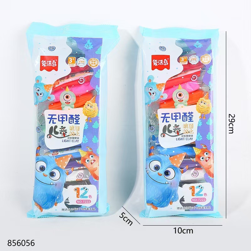 7222 12-Color Antibacterial Clay Set (Bag)