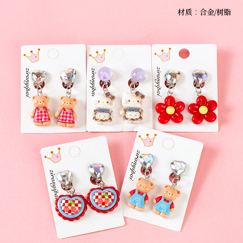 Boxed Zircon Cartoon Accessories Ear Clip