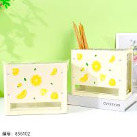 3007 Lemon Double Cup PET Chopstick Holder