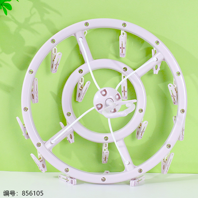 336-18 Clip Double-Layer Round Drying Rack