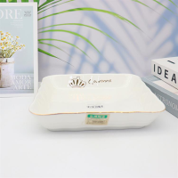 8-inch Floral Edge Square Plate