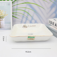 8-inch Floral Edge Square Plate