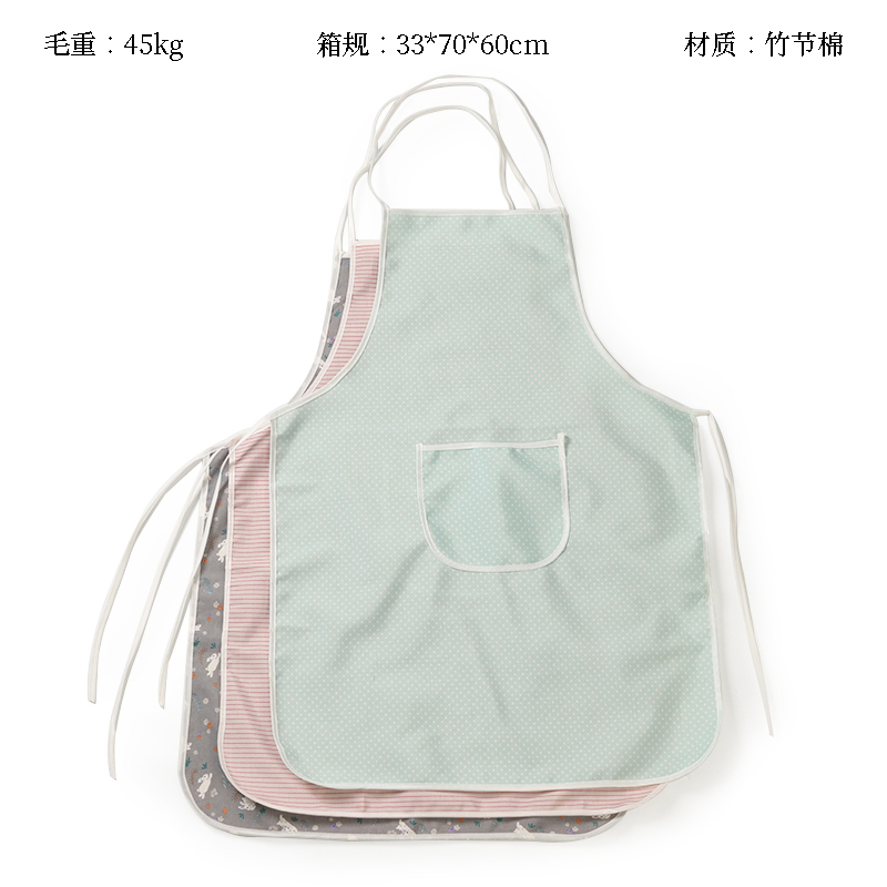 Slub cotton hemming apron 55*75