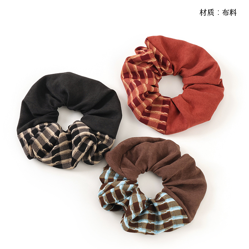 New Retro Double Plaid Large Bowel Ring