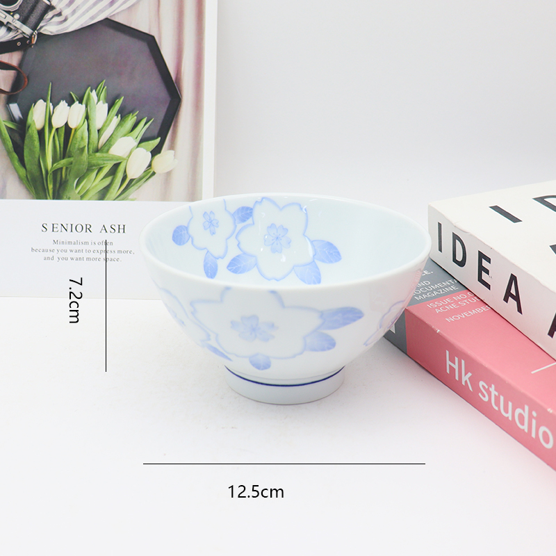 5 Inch Vertical Stripe High-foot Bowl(Qualified)-Random Shipment